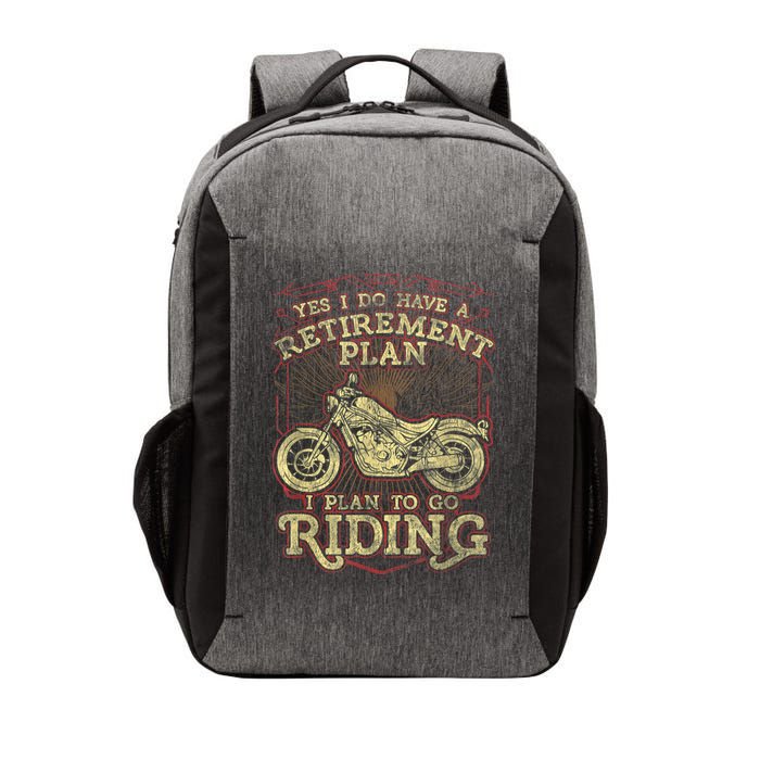 Retirement Motorcycle Riders Biker Vector Backpack