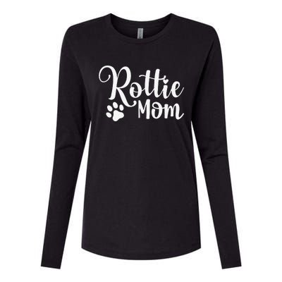 Rottie Mom Rottweiler Dog Funny Rottie Mama Womens Cotton Relaxed Long Sleeve T-Shirt