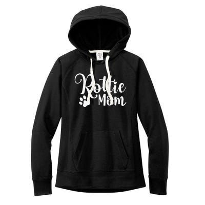 Rottie Mom Rottweiler Dog Funny Rottie Mama Women's Fleece Hoodie