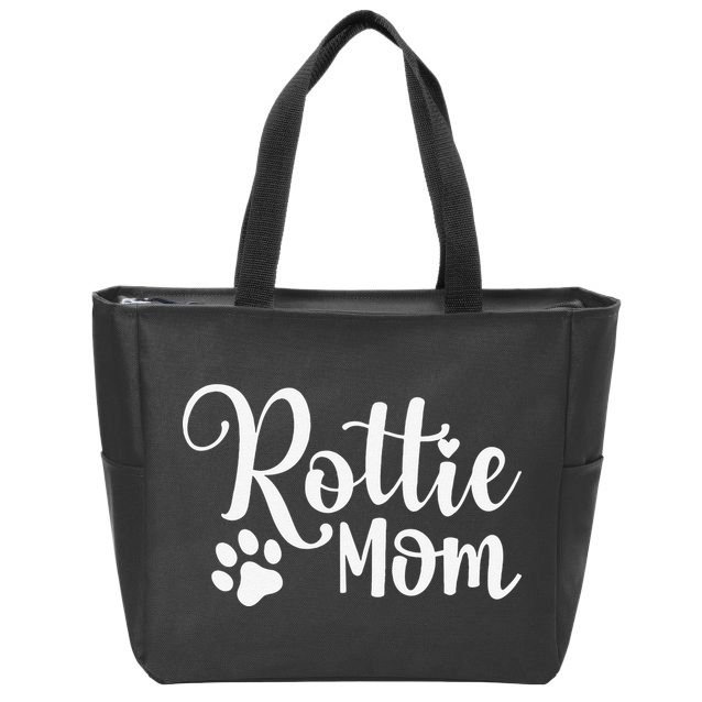 Rottie Mom Rottweiler Dog Funny Rottie Mama Zip Tote Bag
