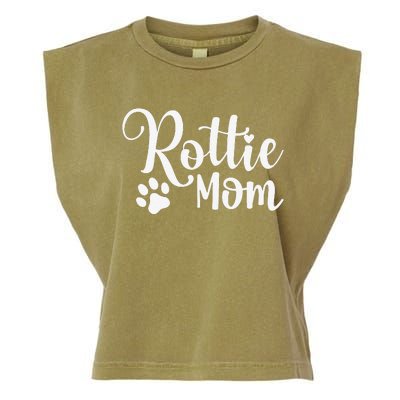 Rottie Mom Rottweiler Dog Funny Rottie Mama Garment-Dyed Women's Muscle Tee