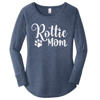 Rottie Mom Rottweiler Dog Funny Rottie Mama Women's Perfect Tri Tunic Long Sleeve Shirt