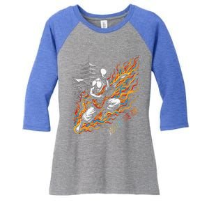 Riff Master Running Women's Tri-Blend 3/4-Sleeve Raglan Shirt