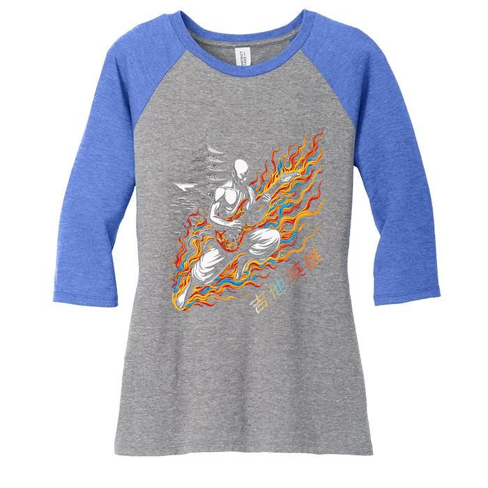 Riff Master Running Women's Tri-Blend 3/4-Sleeve Raglan Shirt