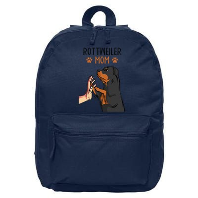 Rottweiler Mom Rottie Dog Mama Funny Mothers Day 16 in Basic Backpack