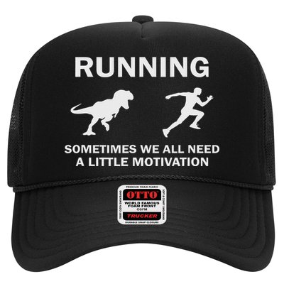 Running Motivation Raptor Chase Funny Dinosaur Trucker Hat