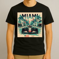 Retro Miami Racing Car Formula Racing T-Shirt
