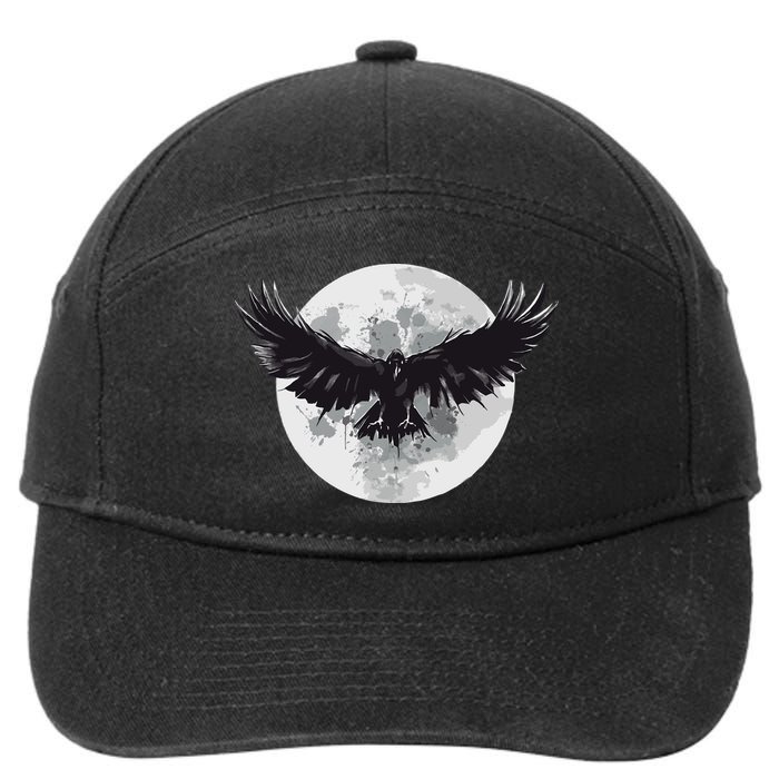 Raven Moon 7-Panel Snapback Hat