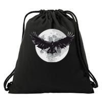 Raven Moon Drawstring Bag