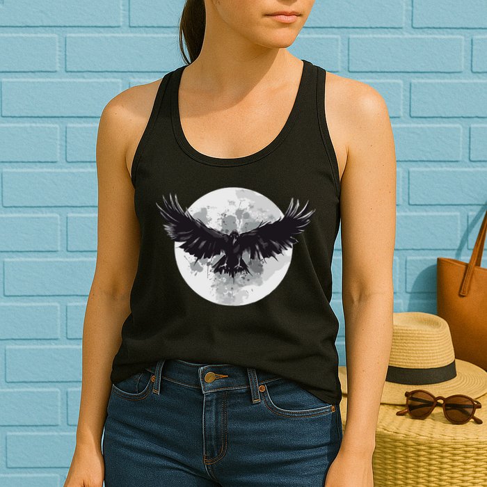 Raven Moon Womens Tank Top