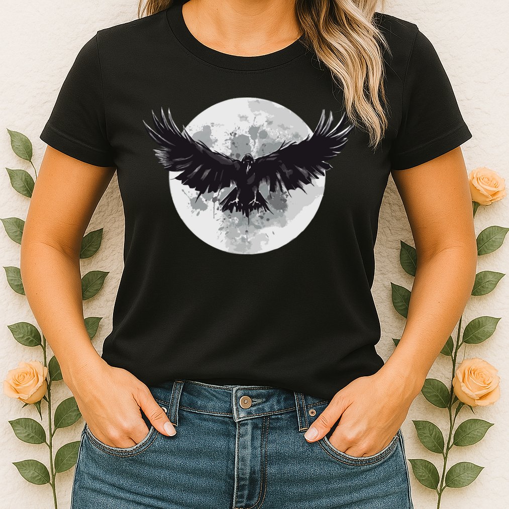 Raven Moon Womens T-Shirt