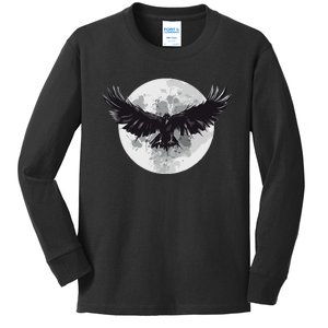 Raven Moon Kids Long Sleeve Shirt