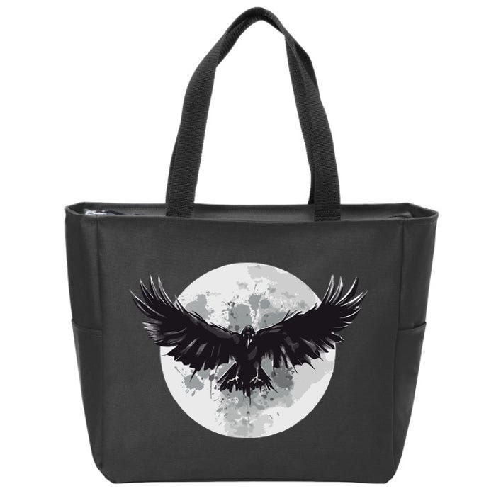 Raven Moon Zip Tote Bag