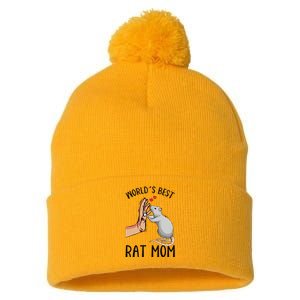 Rat Mom Rats Lover Women Girl Pom Pom 12in Knit Beanie