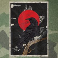 Red Moon Raven Graphic Black Crow Legacy Tie Dye Trucker Hat