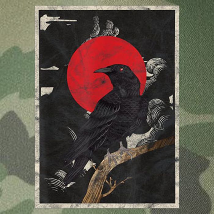 Red Moon Raven Graphic Black Crow Legacy Tie Dye Trucker Hat