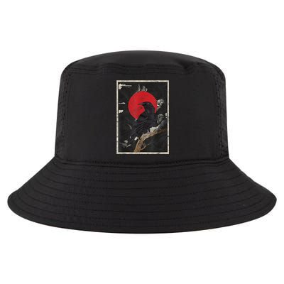 Red Moon Raven Graphic Black Crow Cool Comfort Performance Bucket Hat