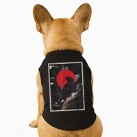 Red Moon Raven Graphic Black Crow Doggie Tank
