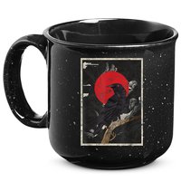 Red Moon Raven Graphic Black Crow 15oz Campfire Ceramic Mug