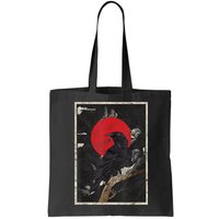 Red Moon Raven Graphic Black Crow Bag