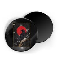 Red Moon Raven Graphic Black Crow Magnet