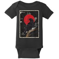 Red Moon Raven Graphic Black Crow Baby Bodysuit