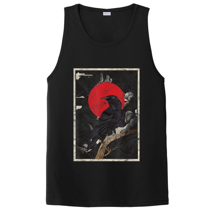 Red Moon Raven Graphic Black Crow PosiCharge Competitor Tank