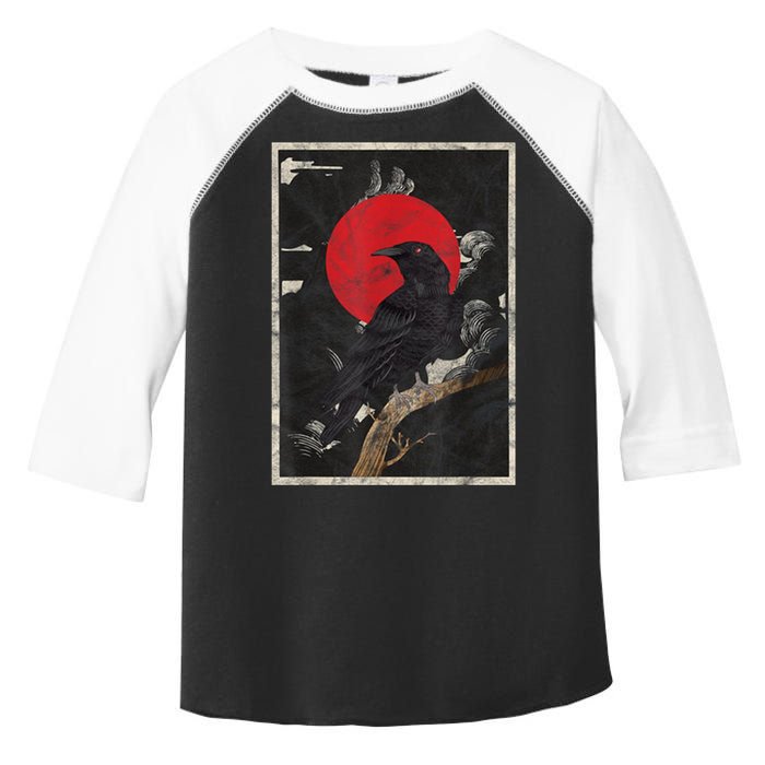 Red Moon Raven Graphic Black Crow Toddler Fine Jersey T-Shirt