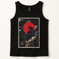 Red Moon Raven Graphic Black Crow Tank Top