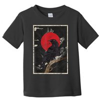 Red Moon Raven Graphic Black Crow Toddler T-Shirt