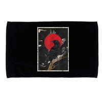 Red Moon Raven Graphic Black Crow Microfiber Hand Towel