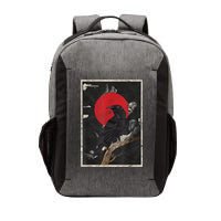 Red Moon Raven Graphic Black Crow Vector Backpack