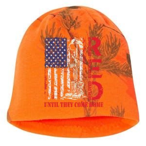 R.E.D. Military Remember Everyone Deployed Usa Flag Kati - Camo Knit Beanie