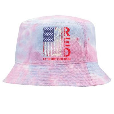 R.E.D. Military Remember Everyone Deployed Usa Flag Tie-Dyed Bucket Hat