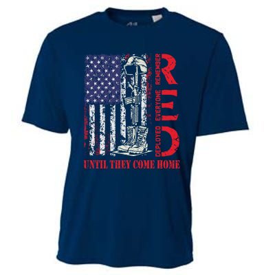 R.E.D. Military Remember Everyone Deployed Usa Flag Cooling Performance Crew T-Shirt