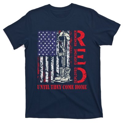 R.E.D. Military Remember Everyone Deployed Usa Flag T-Shirt