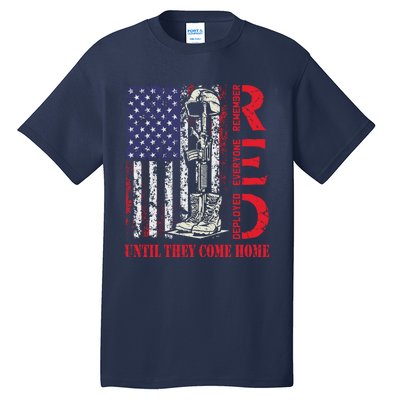 R.E.D. Military Remember Everyone Deployed Usa Flag Tall T-Shirt