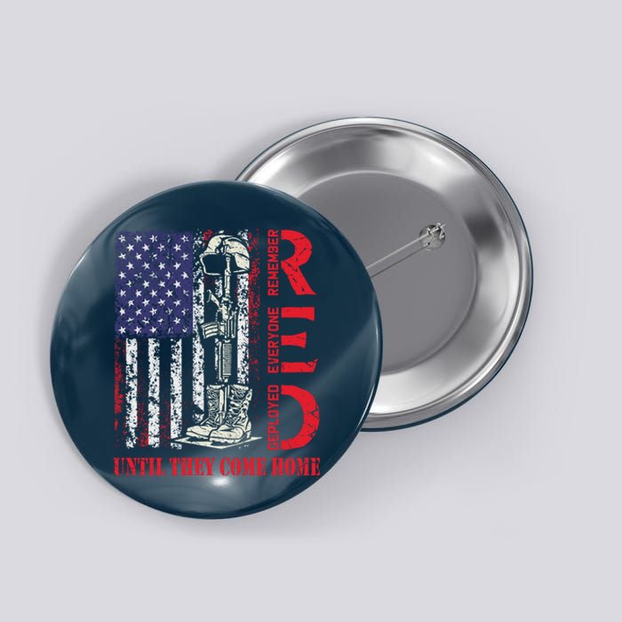 R.E.D. Military Remember Everyone Deployed Usa Flag Button