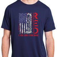 R.E.D. Military Remember Everyone Deployed Usa Flag Adult ChromaSoft Performance T-Shirt