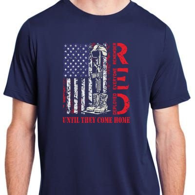 R.E.D. Military Remember Everyone Deployed Usa Flag Adult ChromaSoft Performance T-Shirt