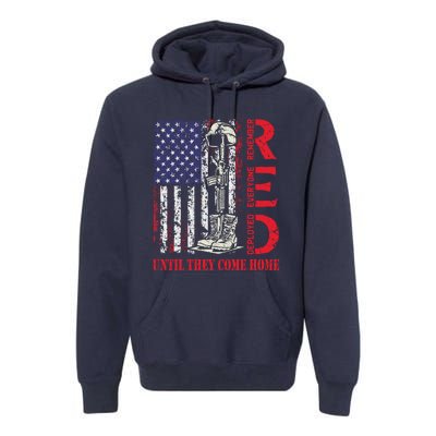 R.E.D. Military Remember Everyone Deployed Usa Flag Premium Hoodie