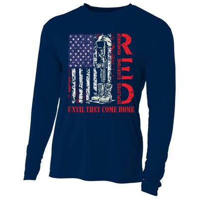 R.E.D. Military Remember Everyone Deployed Usa Flag Cooling Performance Long Sleeve Crew