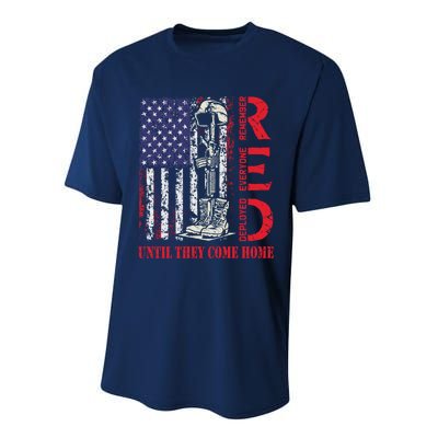 R.E.D. Military Remember Everyone Deployed Usa Flag Performance Sprint T-Shirt