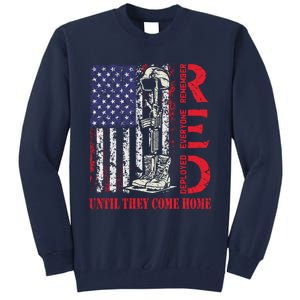 R.E.D. Military Remember Everyone Deployed Usa Flag Tall Sweatshirt