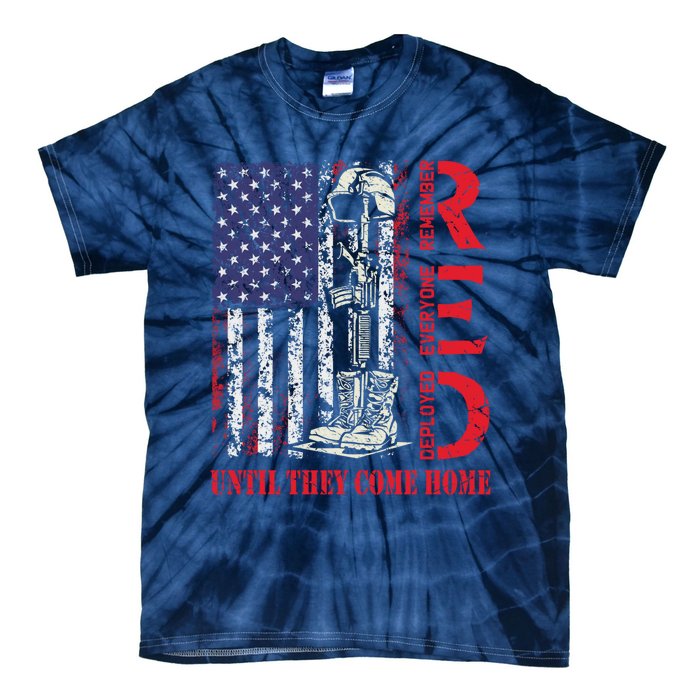 R.E.D. Military Remember Everyone Deployed Usa Flag Tie-Dye T-Shirt