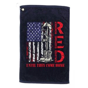 R.E.D. Military Remember Everyone Deployed Usa Flag Platinum Collection Golf Towel