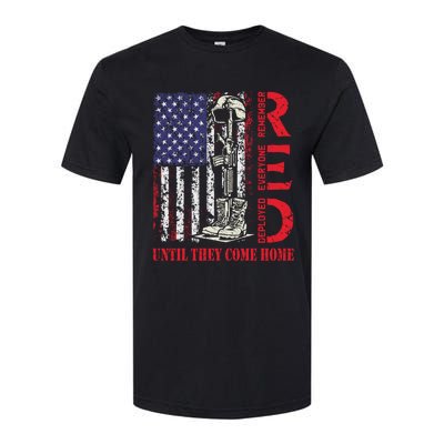 R.E.D. Military Remember Everyone Deployed Usa Flag Softstyle CVC T-Shirt