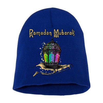 Ramadan Mubarak Short Acrylic Beanie