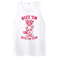 Raccoon Meme Rizz Em With The Tism Vintage Autism Awareness PosiCharge Competitor Tank