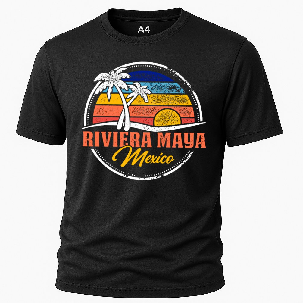 Riviera Maya Retro Sunset Performance Shirt